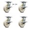 Service Caster 8 Inch Nylon Caster Set with Roller Bearing 4 Brake and 2 Swivel Lock SCC SCC-35S820-NYR-SLB-BSL-2-SLB-2 - alternate 1